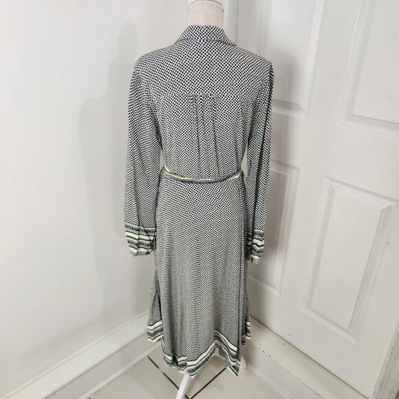 Maeve Anthropologie Dress Womens 12 Polka Dot Constantine Handkerchief Hem - Picture 15 of 16